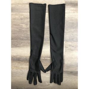 New Adult Black Over The Elbow Opera Gloves Size Large Elegant Royalty Stretch